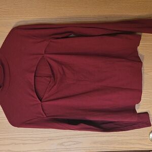 Forever 21 Burgundy Cutout Blouse
